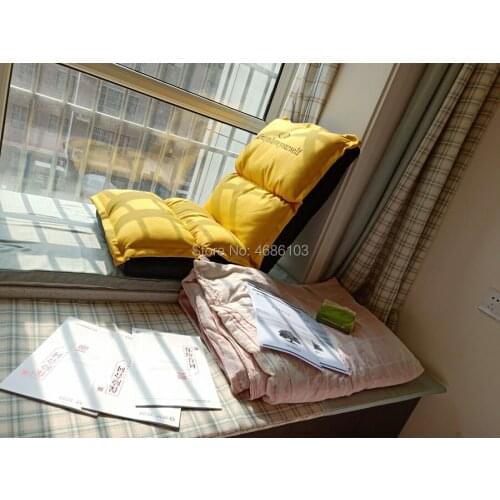 Yellow American Stye Floor sofa chair Portable Floor Foldable Recliner Chair Upholstered Modern Fashion Leisure Recliner Sofa