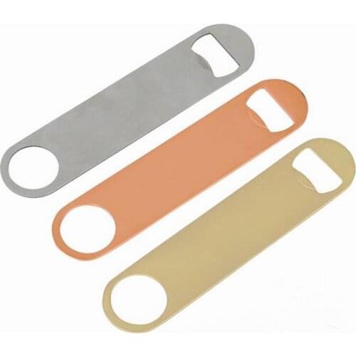 100pcs Creative stainless steel opener all-steel fancy Straight American style beer bottle Openers Home restaurant common