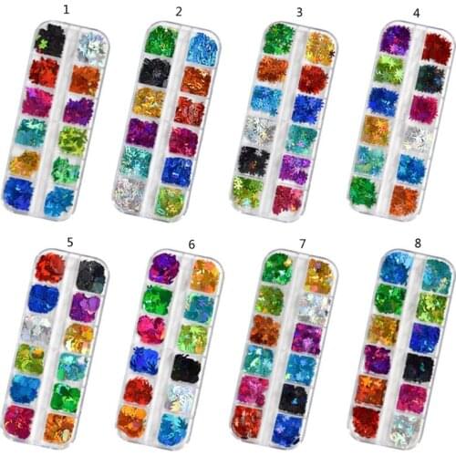 12 Colors Alphabet/Stars Holographic- 26 English Letters Mixed Chunky Glitter Epoxy Resin Festival Letters Sequin