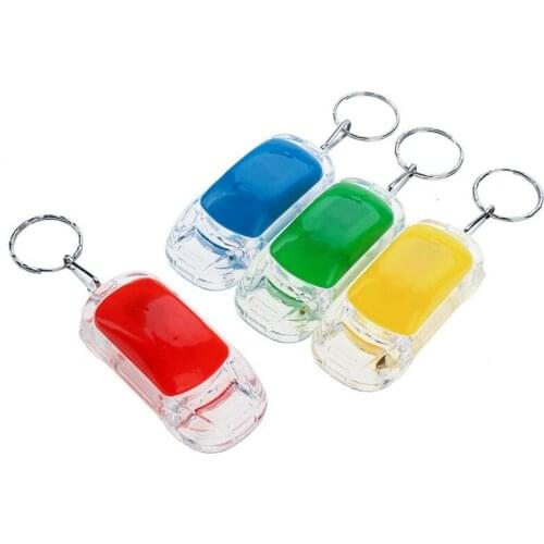 2020 New LED Colorful Luminous Car Keychain Pendant Flashing Car Light Keychain Key Chain Accessories