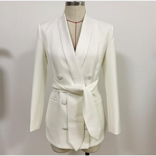 2021 Star Fashion High Quality Cross Buckle Double Breasted Satin Satin Green Fruit Color Belt Blazer O204