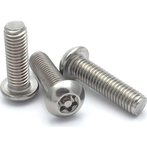 30pcs M4 Torx screw six-lobe socket bolt plum slot pan screws round head with column bolts SUS304 thread nail threaded bar