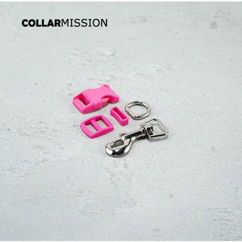 50pcs/lot(plastic buckle+Tri-Glid+square keeper+D ring+metal dog clasp)15mm webbing sewing DIY dog collar accessories 17 kinds