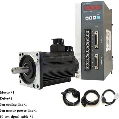 750W Absolute Value Servo Motor Set AC 220V 3000rpm 2.39NM 80ST-M02430 Servo Motor with Drive