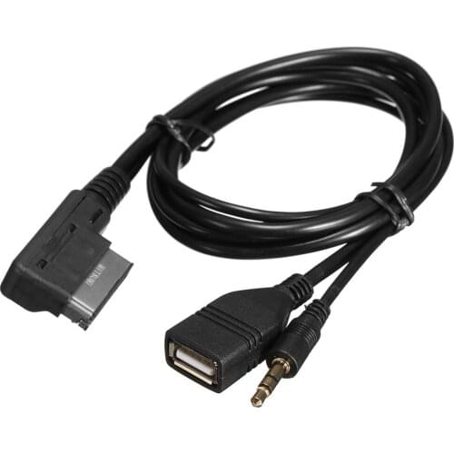 1 Pc Vehicle Electronics Music MDI AMI MMI Interface USB+Charger AUX Cable For Audi A6L A8L Q7 A3 A4L A5 A1 Black