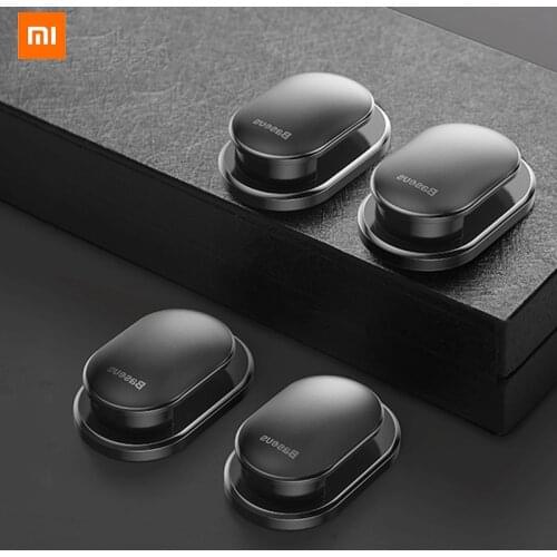 Xiaomi 4Pcs/Lot Car Hooks Organizer Storage Hanger for USB Cable Headphone Key Storage Car Accessory Car Adhesive Hook