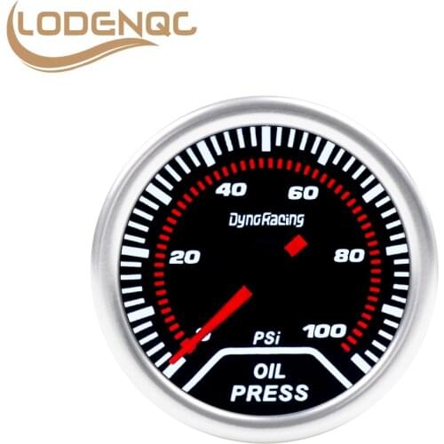 Lodenqc Car meter Oil press gauge 2" 52mm Auto Oil pressure gauge sensor 0-100 PSI displaying