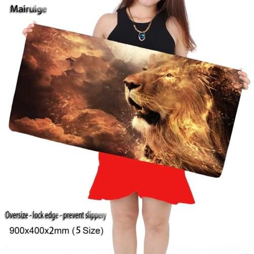 Mairuige Free Shipping Lions Head Animal Large Mouse Pad Keyboards Mat for League of Legends Dota 2 LOL CS Go for Game Player
