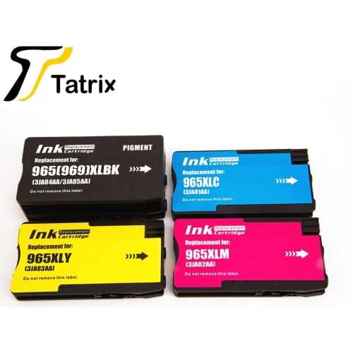 Tatrix 965XL ink cartridge 969XL 965 XL 969 Color Remanufactured Inkjet Ink Cartridge for HP OfficeJet Pro 9010/9012 etc 965XL