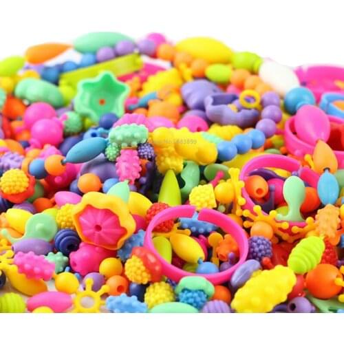 Diy Pop Beads Girls Toys Creativity Needlework Kids Crafts Childrens Bracelets Handmade Jewelry Fashion Kit Toy For Girl Gift