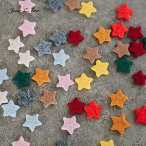 Jane Z Ann Little Star Wool Felt Mini Handmade stars clouds Newborn Photography Prop Baby Photo Decoration Pose