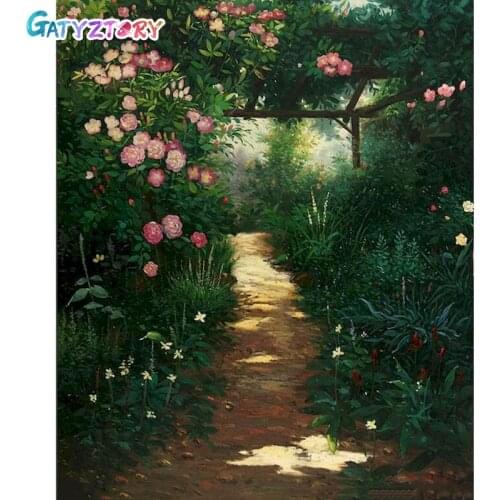 Gatyztory Painting By Numbers Landscape Coloring By Numbers For Adults On Canvas Acrylic Paints Wall Art Home Decor