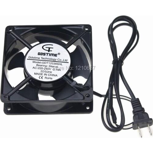 30pieces lot Gdstime AC 220V 240V 12CM 120MM 120x120x38mm Metal Industrial Cooling Case Fan