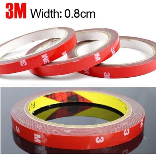HUANLISUN 3meters Double Sided Super Sticky Adhesive Tape Roll Craft 8mm PCB Dust Proof Double Faced Acrylic Foam Adhesive