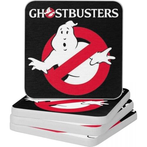 Ghostbusters Diatomite Square Round Coaster Non-slip Cup Bonsai Mat Soap Toothbrush Pad Wholesale 10x10cm