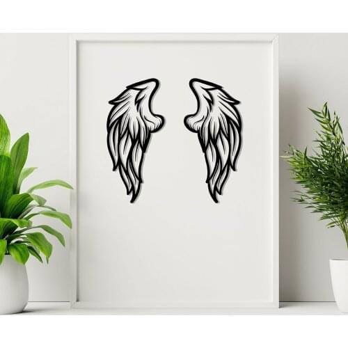 ANGEL WINGS Metal Table Modern Wall Art Geometric Metal Wall Decor Home Office and Living Room for African Themed home