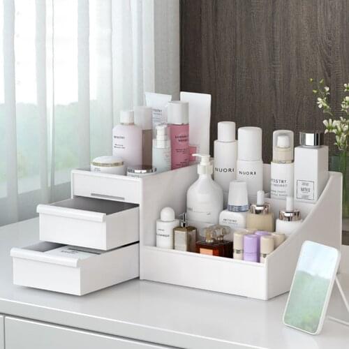 Desktop Sundries Storage Rack Cosmetic Storage Box Makeup Organizer Jewelry Nail Polish Large Capacity Drawer Type Organizer