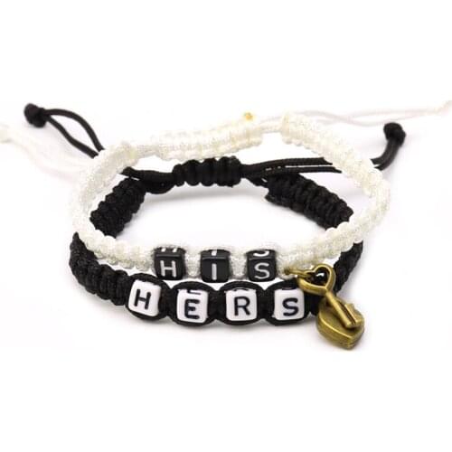 Couples Bracelet His and Hers Matching Jewelry Lovers Boyfriend Girlfriend Braid