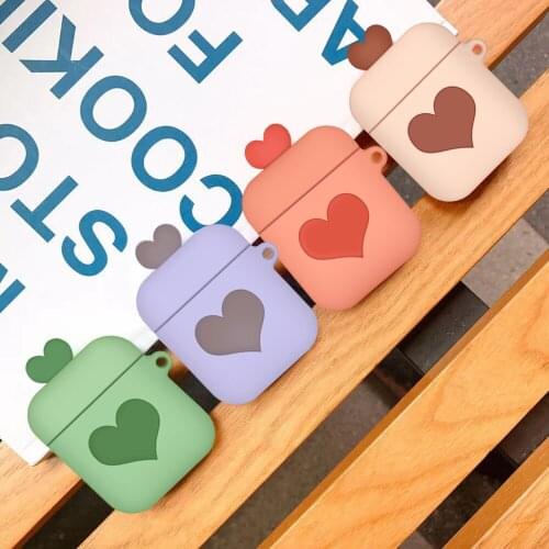 Suitable for Airpods1/2 protective sleeve cute style girl love for Air Pods cases Bluetooth headset silicone protective cover