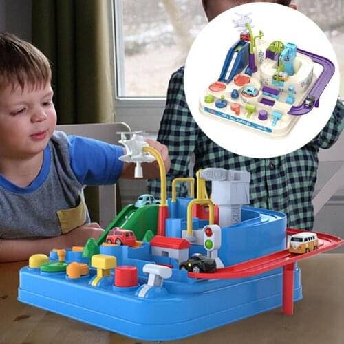 Adventure Rail Car Toy Simulation Educational Car Model Inertial Design Mini Vehicle for Children Gift