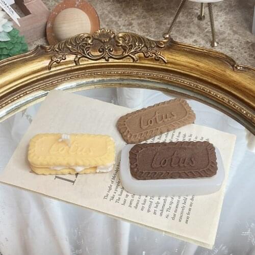 Sandwich Biscuits Aromatherapy Candle Silicone Mold Diy Plaster Baking Cake Mold Resin Mold Cake Decoration Chocolate Mold