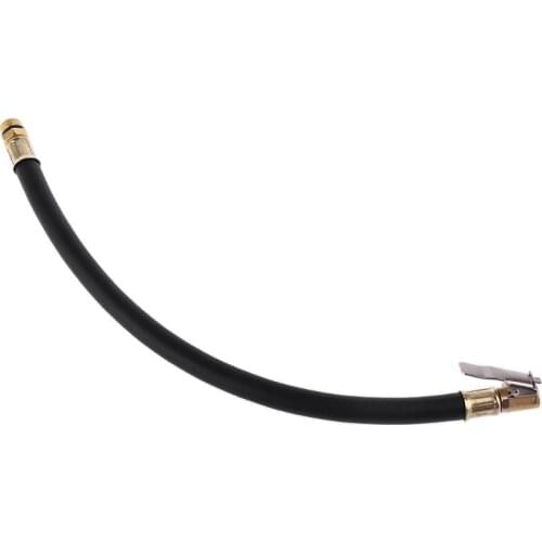 Car Tire Inflator Hose 1/4" Male Thread Rubber Tube Self-locking Chuck Air Hose Y98E