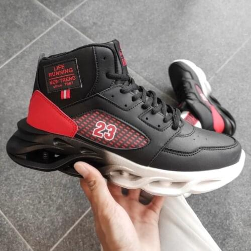 High-Top Trendy Men Shoes Cushioning Street Lightweight Sneakers Good Quality Dropshipping Shoes Outdoor Walking Jogging Shoes