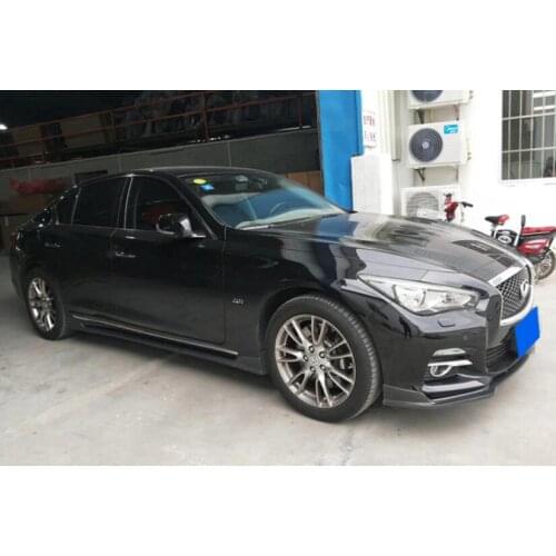 High Quality REAL CARBON FIBER Replacement SIDE BODY SKIRTS KIT LIP COVER FOR Infiniti Q50 Q50S 2014-2021