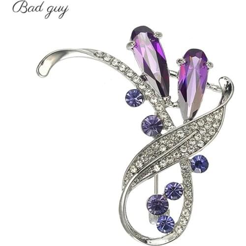 AAA Zircon Brooch Pin for Womens Crystal Bouquet Brooches Clothes Scarf Buckle Garment Accessories Fashion Jewelry Gem Pins