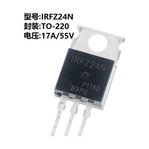 10pcs/lot IRFZ24NPBF IRFZ24N MOSFET TO-220 55V 17A