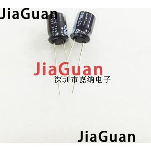 50PCS NEW NICHICON HD 6.3V1200UF 10X12.5MM Aluminum electrolytic capacitor 1200UF 6.3V high frequency low resistance 1200uF/6.3V