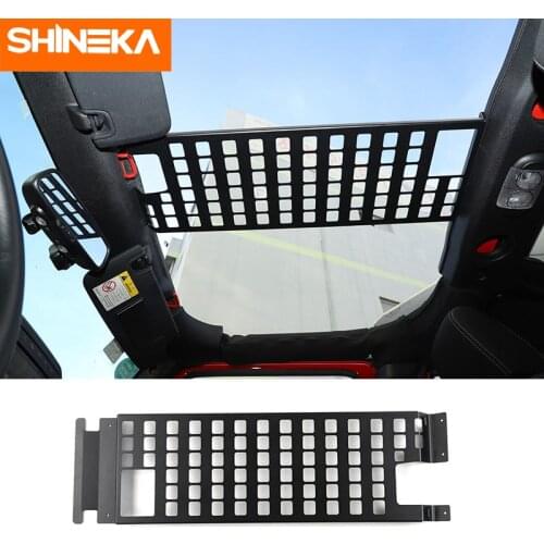 SHINEKA Car Front Row Roof Racks Luggage Carrier Holder 2/4Door Aluminum Alloy Accessories For Jeep Wrangler JK 2007-2017