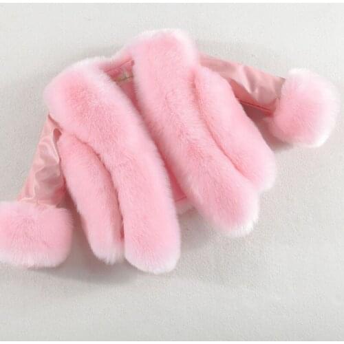 2020 Winter Kids Girls Faux Fur Coat Baby Girls Fox Fur Jackets For Girl Warm Coat Thick Girl Fur Coat Children Outerwear Parkas