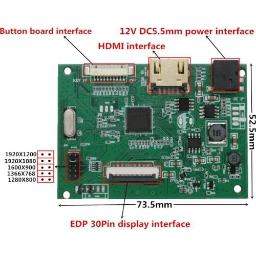 For N156HCG-EN1/GQ1/GT1 N156HCE-EAA/GA2/EBA/GN1/EN2 LCD Screen Display Controller Remote HDMI VGA Audio EDP Driver Control Board