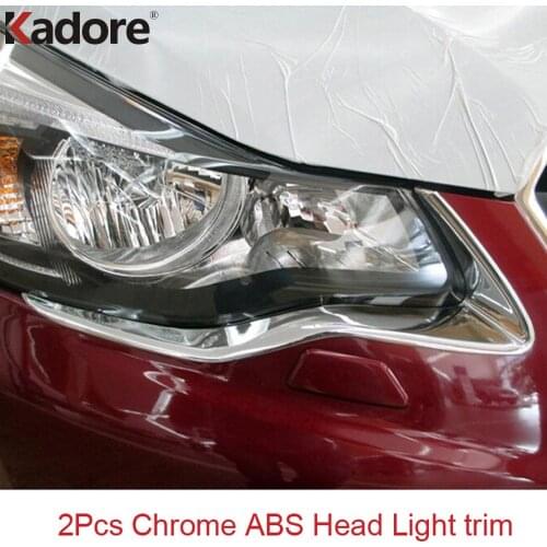 For Subaru XV Impreza Hatchback 2012 2013 ABS Chrome Auto Front Head Light Lamp Cover Trim Headlight Eyebrow Strips Car Styling