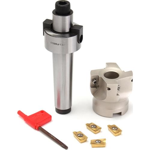 FMB22 MT3 Shank 400R 50mm Face CNC End Milling Cutter 4 APMT1604 Carbide Inserts Set Drawbar Machine Accessories Mill Cutter