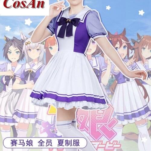Hot Game Umamusume:Pretty Derby Mary Jane Cosplay Costume Gakuen Summer Uniform Activity Party Role Play Clothing Custom-Make