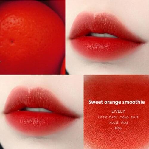KISS Beauty Soft Misty Lip Mud Lipstick Comestic Lip Glaze Longlasting Smooth Color Lip Gloss Sexy Red Brighten Lip Makeup TSLM2