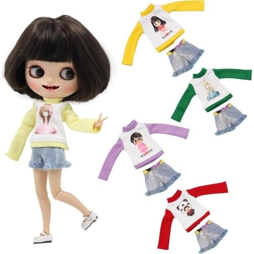 ICY DBS Blyth doll licca body bjd New casual long sleeve wild sport style, only suit no doll