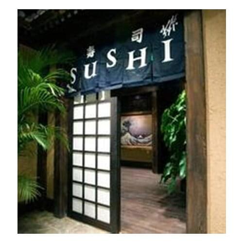 Customized Accept) Korea/Japan/China Sushi Restaurant Kitchen Hanging Curtain-SUSHI(165x65cm)