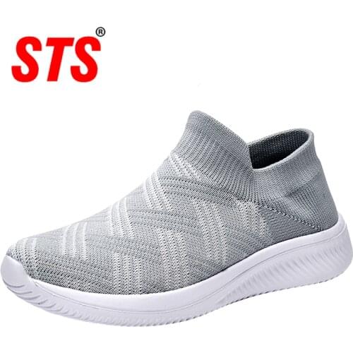 Womens Casual Sneaker Cover Lightweight Shoes Flying Woven Cross-Border Large Size Lady Loafers Fashion Casual Mother Shoes