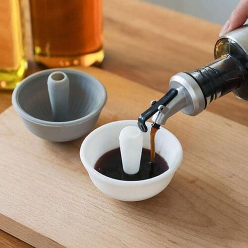 Kitchen Funnel Wide Mouth Silicone Liquid Funnel Filter Wide Mouth Funnel Hopper Oil Funnel Canned Kitchen Tools