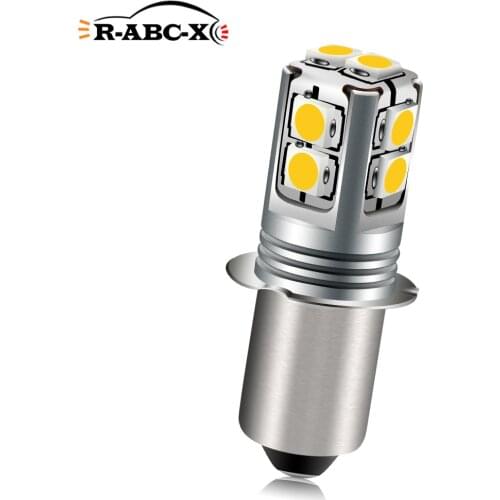 RUIANDSION 1Pcs E10 P13.5S PR2 3030SMD 6000K 4300K Maglite Flashlight Bulb 6V-40V 9V 12V 18V 24V 4D 6D 9D Torch 4-9Cells 600Lm