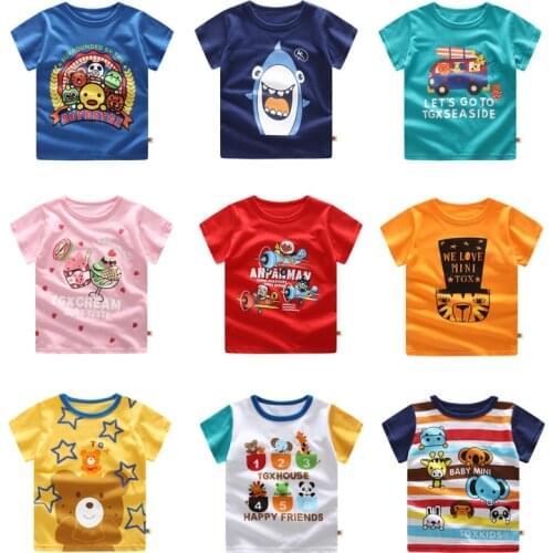 New arrival anime summer girls and boys t-shirt toddler baby clothes cotton baby girl short sleeves t-shirt