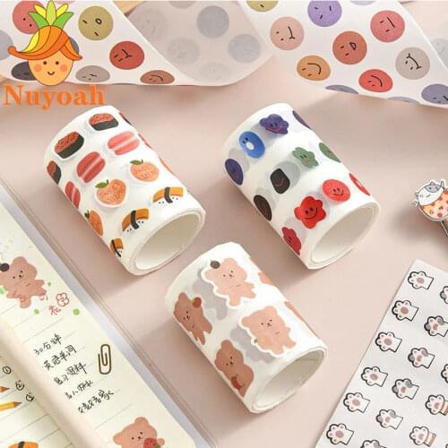 Kawaii Expression Bear Washi Tape Decorative Adhesive Dot Masking Tape Stickers Scrapbooking DIY Stationery Tape School Supplies
