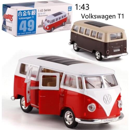1:38 Volkswagen bus T1 Alloy pull-back vehicle model Diecast Metal Model Car