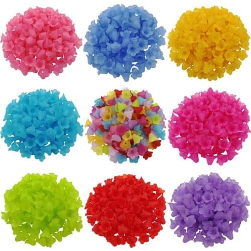 Fashion Multicolor Transparent Frosted Morning Gory Flower Acrylic Beads Caps DIY Accessories Jewelry Making Handmade Material