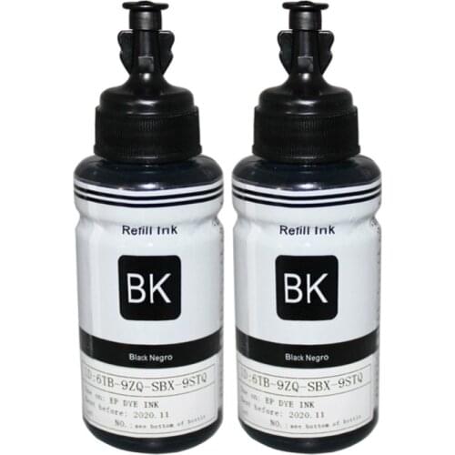 Compatible 2PK Black refill dye ink kit for Epson L100 L110 L120 L132 L210 L222 L300 L312 L355 L350 L362 L366 L550 L555 L566