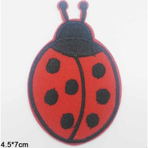 Ladybug Ladybird Insect Iron On Patch Embroidered Clothes Patch For Clothing Boy Clothes Stickers Garment Apparel Accessories