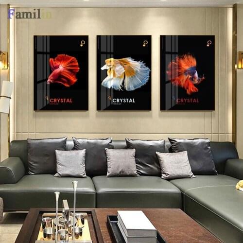 Nordic Style Fish Wall Art Canvas Posters Prints Minimalist Painting Wall Pictures for Living Room Home Decor